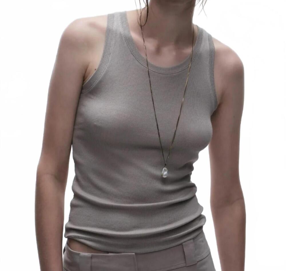 NEW SAINT ART soren jersey tank top in pebble